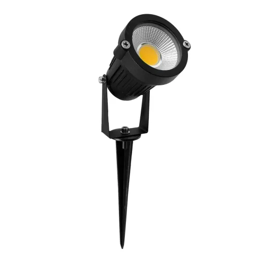 GLOBOSTAR® ROOT 75584 Φωτιστικό Σποτ για Φυτά - Δέντρα με Βάση Κήπου / Καρφωτό LED 5W 525lm 35° DC 12V Αδιάβροχο IP67 Ultra Θερμό Λευκό 2200K Dimmable - Bridgelux COB Chip - Μαύρο - Μ6 x Π6 x Υ12.5cm - 2 Χρόνια Εγγύηση