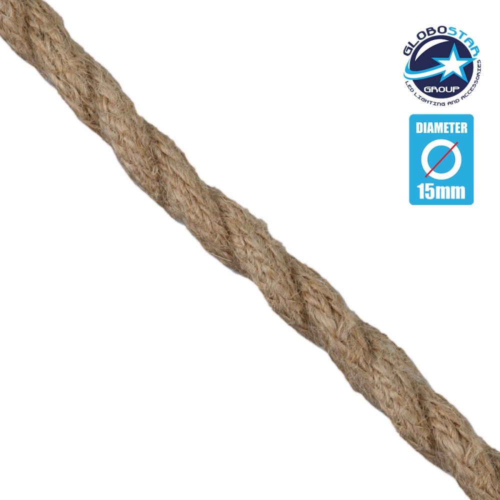 GLOBOSTAR® DECOCABLE 77644 Τριχιά Στριφτό Καλώδιο 2 x 0.75mm² IP20 - Μπεζ - Μ100 x Π1.5 x Υ1.5cm