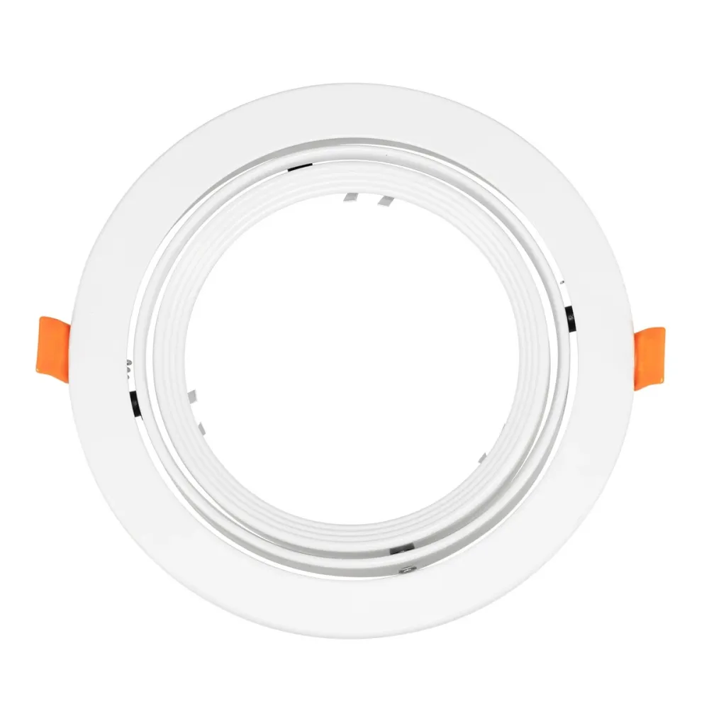 GLOBOSTAR® VITA 77850 Χωνευτή Κινούμενη Βάση για Σποτ AR111 για Ντουί GU10/GU5.3 IP20 - Λευκό - Μ17 x Π17 x Υ4.5cm / Q16cm