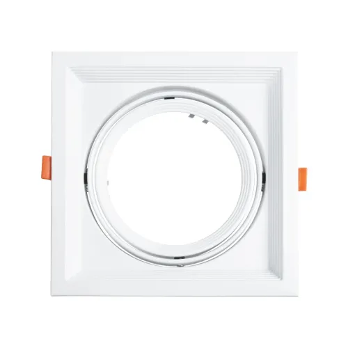 GLOBOSTAR® VITA 77852 Χωνευτή Κινούμενη Βάση για Σποτ AR111 για Ντουί GU10/GU5.3 IP20 - Λευκό - Μ18 x Π18 x Υ4.5cm / Q17.5 x 17.5cm