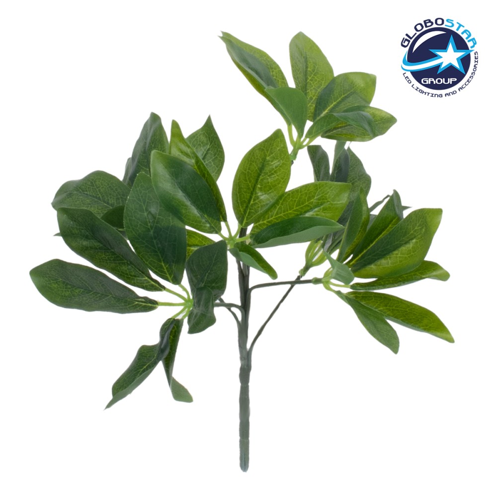 GloboStar® SCHEFFLERA 78222 Τεχνητό Φυτό Σεφλέρα - Μπουκέτο Διακοσμητικών Φυτών - Κλαδιών με Φύλλωμα Πράσινο Υ30cm