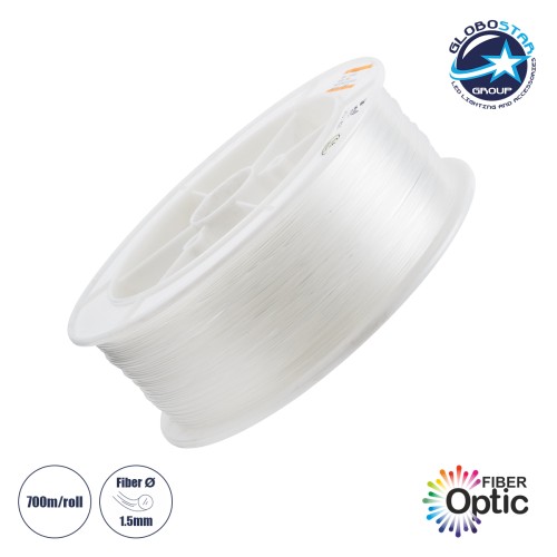 GLOBOSTAR® LUMOFIBRA 79623 Ρολό Οπτικής Ίνας Φ1.5mm IP68 - Μ7000 x Π0.1 x Υ0.1cm - Ρολό 700 Μέτρων