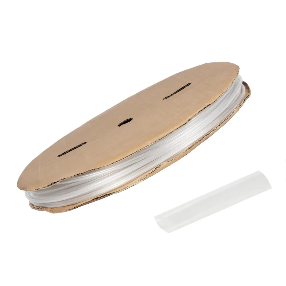 GLOBOSTAR® SHRINKTUBE 79811 Θερμοσυστελλόμενο Μακαρόνι Στεγανοποίησης για Neon Flex LED Αδιάβροχο IP65 - Διάφανο - Μ100 x Π0.6 x Υ0.6cm/Π0.3 x Υ0.3cm