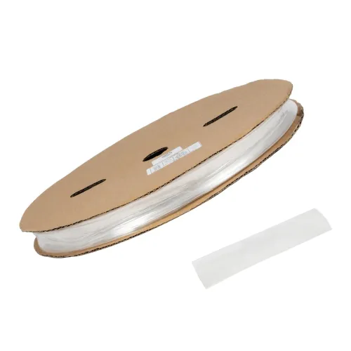 GLOBOSTAR® SHRINKTUBE 79813 Θερμοσυστελλόμενο Μακαρόνι Στεγανοποίησης για Neon Flex LED Αδιάβροχο IP65 - Διάφανο - Μ100 x Π1.6 x Υ1.6cm/Π0.8 x Υ0.8cm