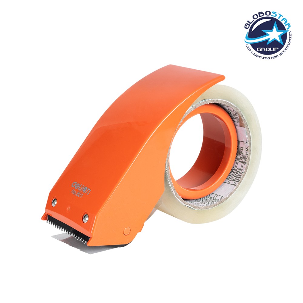 GLOBOSTAR® PACKAGING 79950 Επαγγελματική Μηχανή για Αυτοκόλλητη Ταινία Συσκευασίας Φάρδους έως 5.5cm & Μήκους έως 150 Μέτρων - Πορτοκαλί - Μ8.5 x Π8.5 x Υ9cm