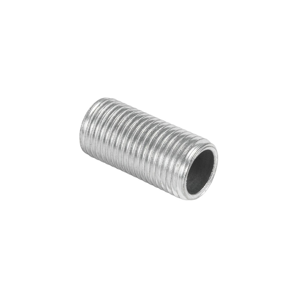 GLOBOSTAR® THREADEDTUBE 77557 Μεταλλικός DIY Σύνδεσμος / Μαστός με M10 Σπείρωμα για Φωτιστικά - Μ2 x Π1 x Υ1cm