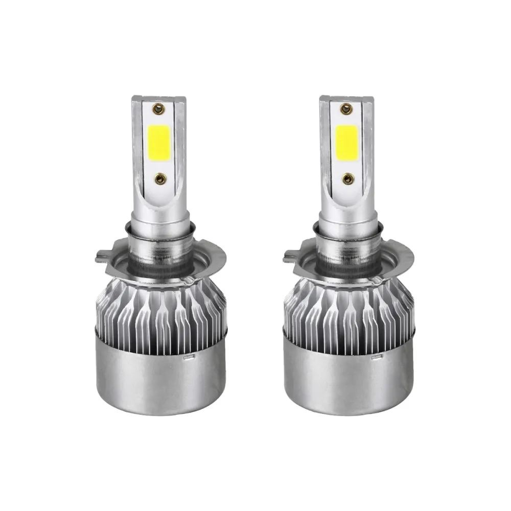 GloboStar® 82003 H7 C6 Line KIT Βασικού Φωτισμού Αυτοκινήτου & Φορτηγού 1st Generation Can-Bus Series LED CREE CXB COB 24W/48W 4800lm DC 12-24V Αδιάβροχο IP65 Ψυχρό Λευκό 6000K