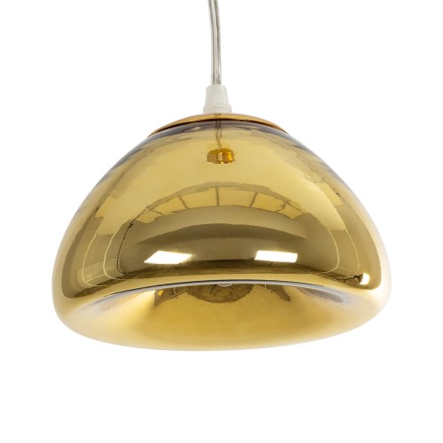 GLOBOSTAR® CRISTIN 999-0037 Μοντέρνο Κρεμαστό Φωτιστικό Οροφής με Ντουί 1 x G4 AC 220-240V IP20 - Χρυσό - Μ18 x Π18 x Υ13cm