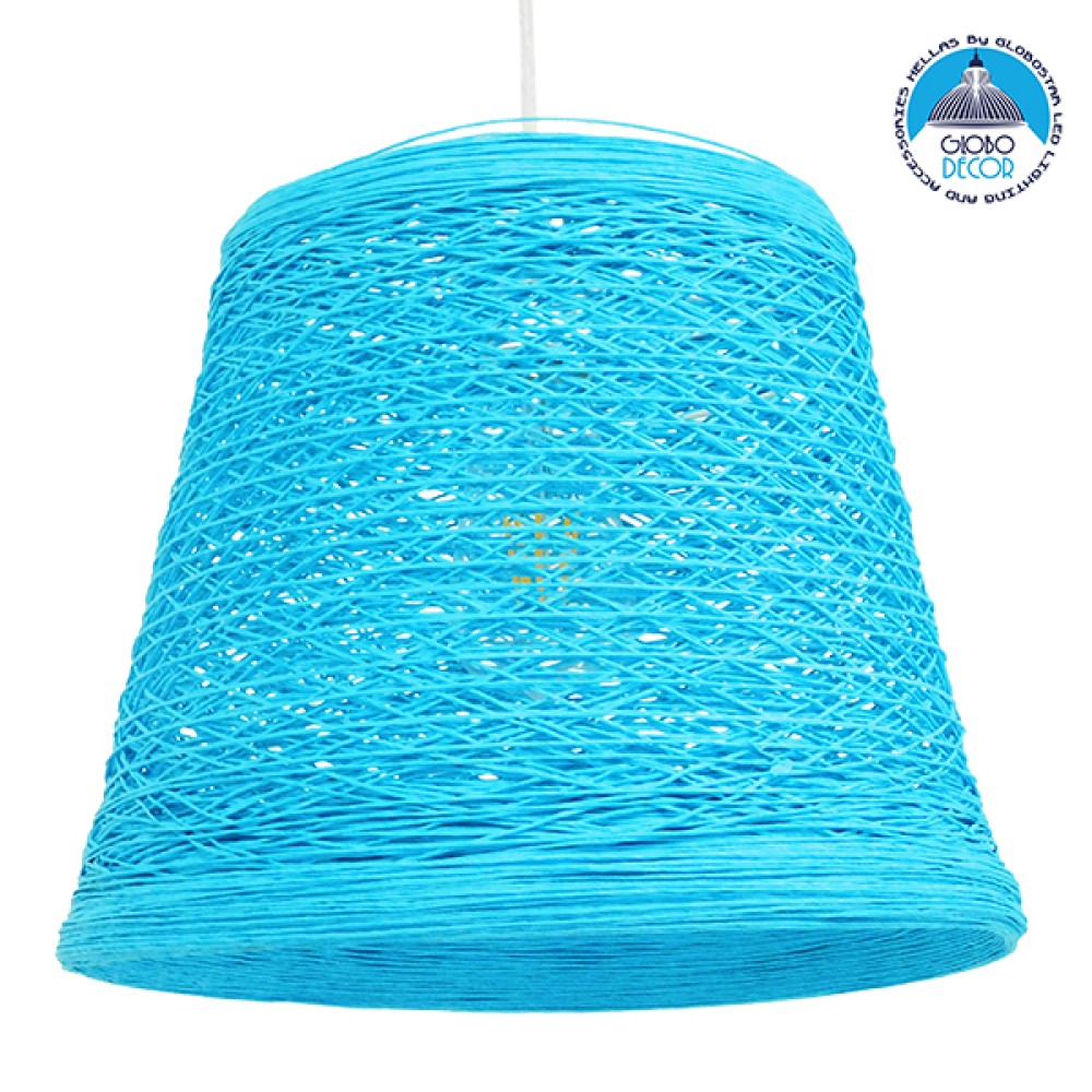 GLOBOSTAR® PLAYROOM 00995 Vintage Κρεμαστό Φωτιστικό Οροφής με Ντουί 1 x E27 AC 220-240V IP20 - Μπλε - Μ32 x Π32 x Υ27cm