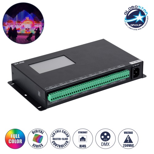 GloboStar® 90147 SEEKWAY SY-418 - Professional Master Controller - Full Colour LED Digital SPI Pixel Control System - Controller για Ψηφιακά Προϊόντα LED Digital Pixel TTL & DMX512 - Single Colour & RGB & RGBW - Synchronous & Asynchronous 