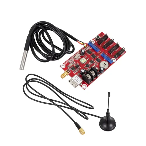 GloboStar® 90388 Ασύρματος Controller WiFi TF-A6UW-4 με Είσοδο USB και Αισθητήρα Θερμοκρασίας με 4 Εξόδους HUB για Μονόχρωμη Κυλιόμενη Πινακίδα LED