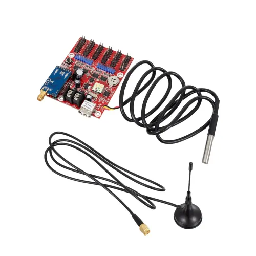 GloboStar® 90389 Ασύρματος Controller WiFi TF-M6UW-6 με Είσοδο USB και Αισθητήρα Θερμοκρασίας με 6 Εξόδους HUB για Μονόχρωμη Κυλιόμενη Πινακίδα LED