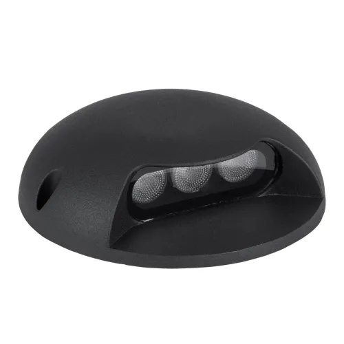 GLOBOSTAR® STEPLUNA 90618 Φωτιστικό Σκαλοπατιού / Διαδρόμου LED 6W 510lm 10° DC 24V Αδιάβροχο IP65 Πολύχρωμο RGB Dimmable DMX512 - Bridgelux SMD Chip - Μαύρο Ματ - Μ12 x Π12 x Υ3cm - 3 Χρόνια Εγγύηση