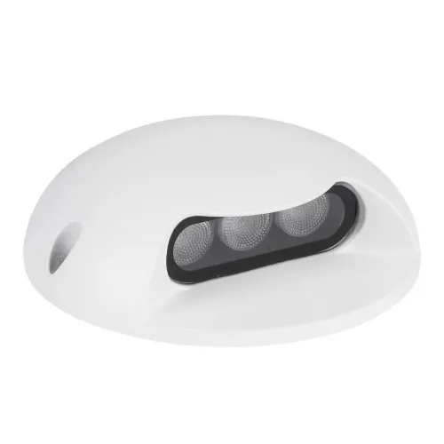 GLOBOSTAR® STEPLUNA 90621 Φωτιστικό Σκαλοπατιού / Διαδρόμου LED 6W 510lm 10° DC 24V Αδιάβροχο IP65 Πολύχρωμο RGB Dimmable DMX512 - Bridgelux SMD Chip - Λευκό Ματ - Μ12 x Π12 x Υ3cm - 3 Χρόνια Εγγύηση