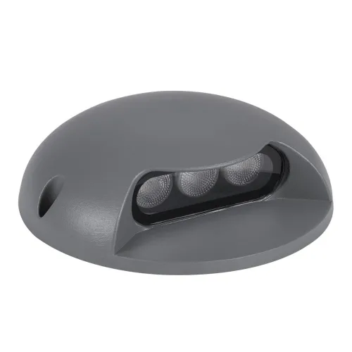 GLOBOSTAR® STEPLUNA 90624 Φωτιστικό Σκαλοπατιού / Διαδρόμου LED 6W 510lm 10° DC 24V Αδιάβροχο IP65 Πολύχρωμο RGB Dimmable DMX512 - Bridgelux SMD Chip - Γκρι Ανθρακί - Μ12 x Π12 x Υ3cm - 3 Χρόνια Εγγύηση