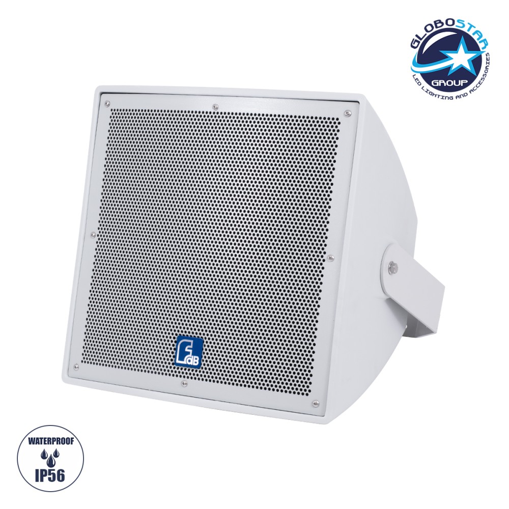 GLOBOSTAR® FDB LT212T 98009 Επιτοίχιο Παθητικό Ηχείο Εγκαταστάσεων με Μετασχηματιστή 100V & 8Ω - 300W RMS (1200W Peak) - 1 x 12" Inches LF & 1 x 1.7" Inches HF - Αδιάβροχο IP56 - Λευκό - Μ40.7 x Π37.8 x Υ41.1cm - 2 Χρόνια Εγγύηση