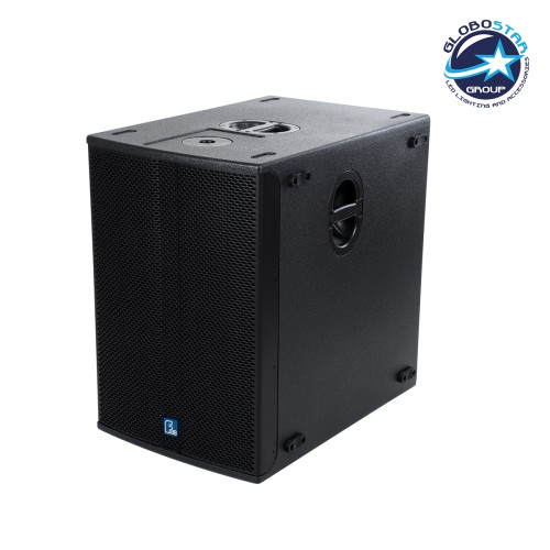 GLOBOSTAR® FDB K118BAS 98028 Επιδαπέδιο Ενεργό Αυτοενισχυόμενο PA Subwoofer Κολωνάτο Σύστημα με Ψηφιακό Ενισχυτή DSP SA2.68 AC 220V/50-60Hz - 600W RMS/4Ω + 600W RMS/4Ω (2400W Peak) - 1 x 18" Inches LF - IP20 - Μαύρο - Μ47.5 x Π71 x Υ70cm - 2 Χρόνια Ε
