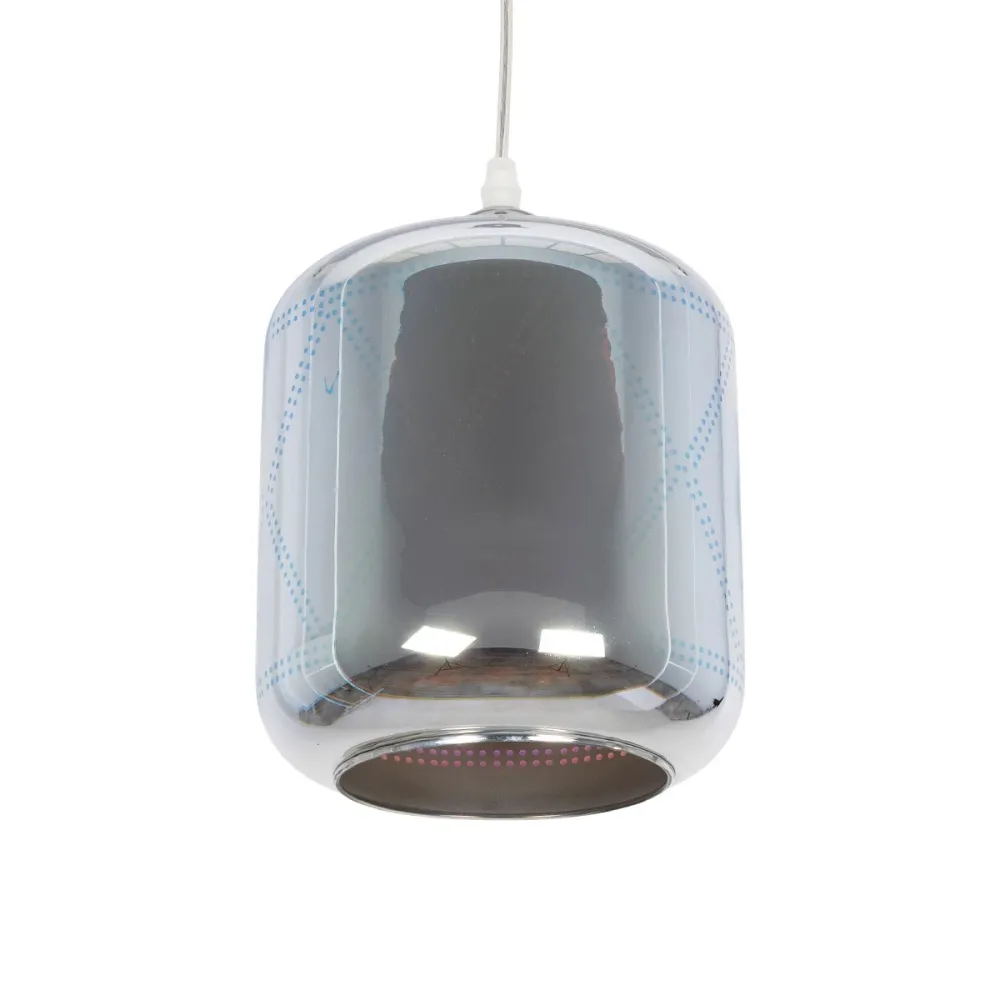 GLOBOSTAR® NEPTUNE 999-0149 Μοντέρνο Κρεμαστό Φωτιστικό Οροφής με Ντουί 1 x E27 AC 220-240V IP20 - Πολύχρωμο - Μ18 x Π18 x Υ25cm
