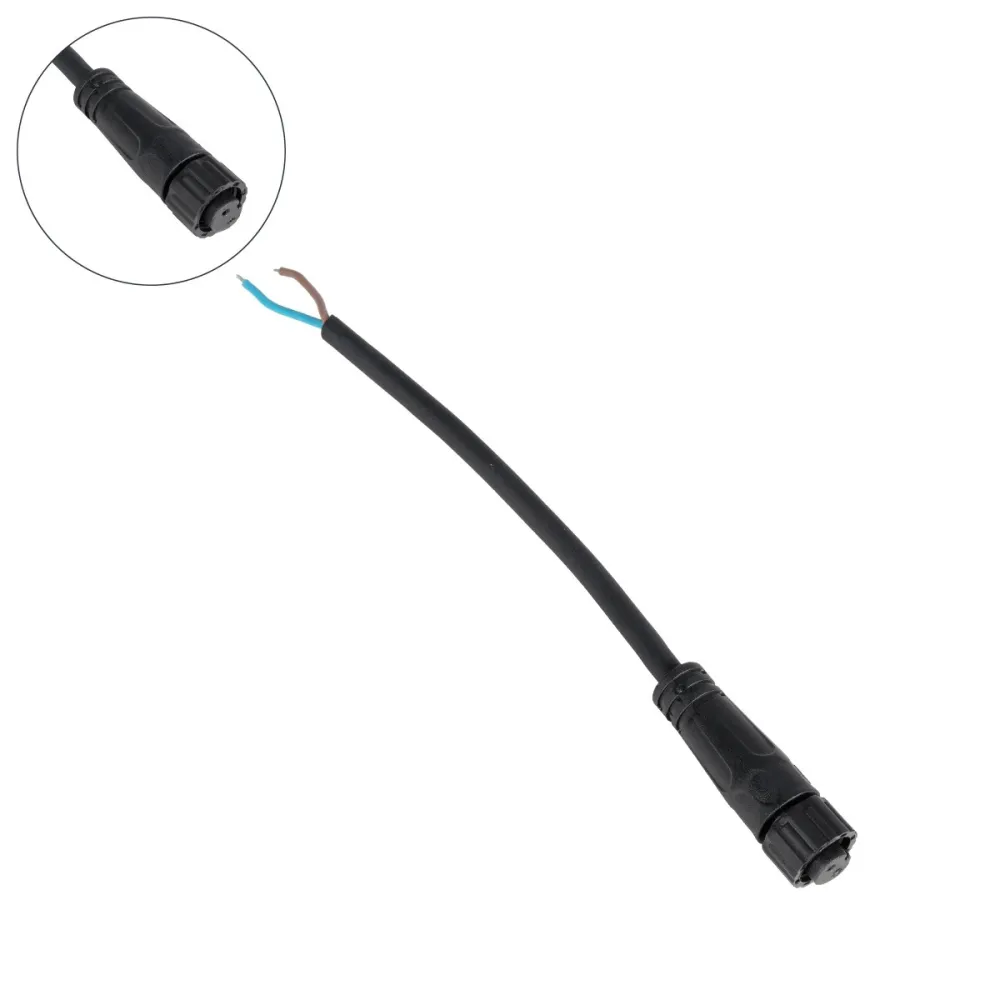 GLOBOSTAR® CONNECTOR 999-0265 2 Pin Σύνδεσμος Τροφοδοσίας για Wall Washers & Προβολείς με Είσοδο 2 x 0.25mm2 & Έξοδο 1 x Αρσενικό Βύσμα Αδιάβροχο IP65 - Μαύρο - Μ20 x Π1.5 x Υ1.5cm