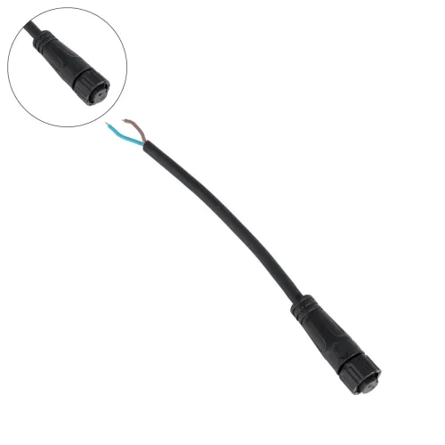 GLOBOSTAR® CONNECTOR 999-0265 2 Pin Σύνδεσμος Τροφοδοσίας για Wall Washers & Προβολείς με Είσοδο 2 x 0.25mm2 & Έξοδο 1 x Αρσενικό Βύσμα Αδιάβροχο IP65 - Μαύρο - Μ20 x Π1.5 x Υ1.5cm