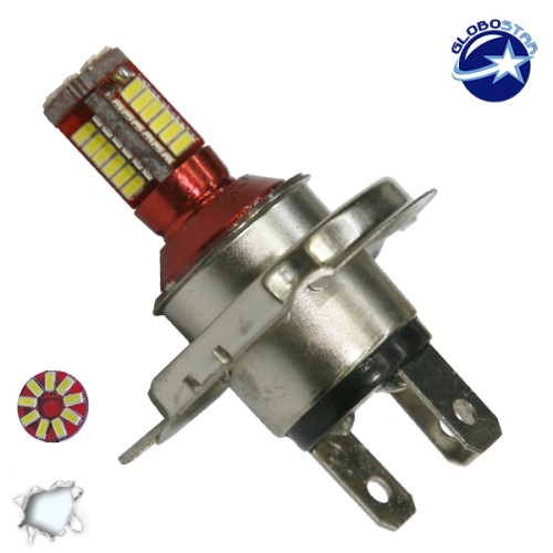 GloboStar® 40138 Λάμπα Αυτοκίνητου  H4 Can Bus LED με 57 SMD 4014 4,5W 460lm 360° DC 12V IP20 Ψυχρό Λευκό 6000K