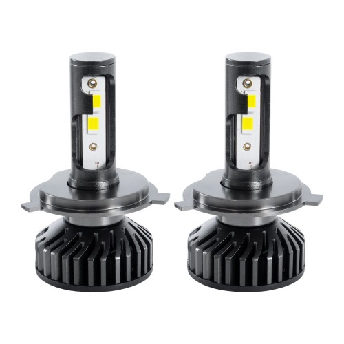 GLOBOSTAR® LEDKITF2 82022 Λάμπα H4 CANbus LED 30W/60W 3500lm/7000lm 360° DC 12-24V Αδιάβροχο IP65 Ψυχρό Λευκό 6000K - CREE COB Chip - Μ4 x Π4 x Υ7cm - Πακέτο 2 Τεμαχίων - 2 Χρόνια Εγγύηση