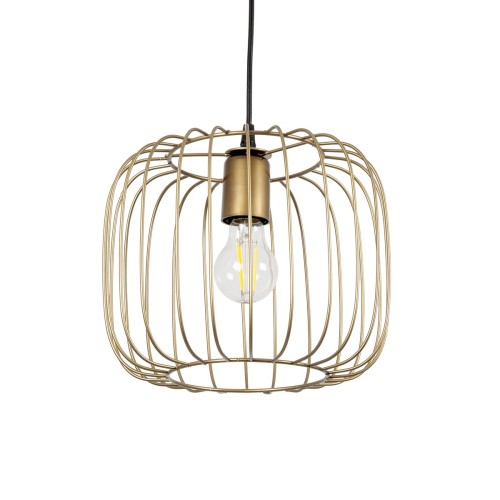 GLOBOSTAR® LUCANA 201-0074 Vintage Κρεμαστό Φωτιστικό Οροφής με Ντουί 1 x E27 AC 220-240V IP20 - Χρυσό - Μ29 x Π29 x Υ23cm