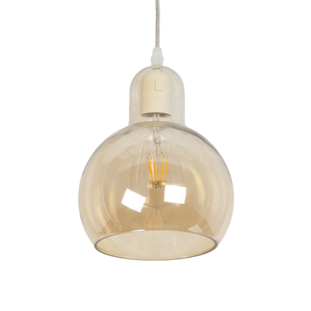 GLOBOSTAR® LUCREZIA 999-0143 Μοντέρνο Κρεμαστό Φωτιστικό Οροφής με Ντουί 1 x E27 AC 220-240V IP20 - Μελί - Μ18 x Π18 x Υ24cm