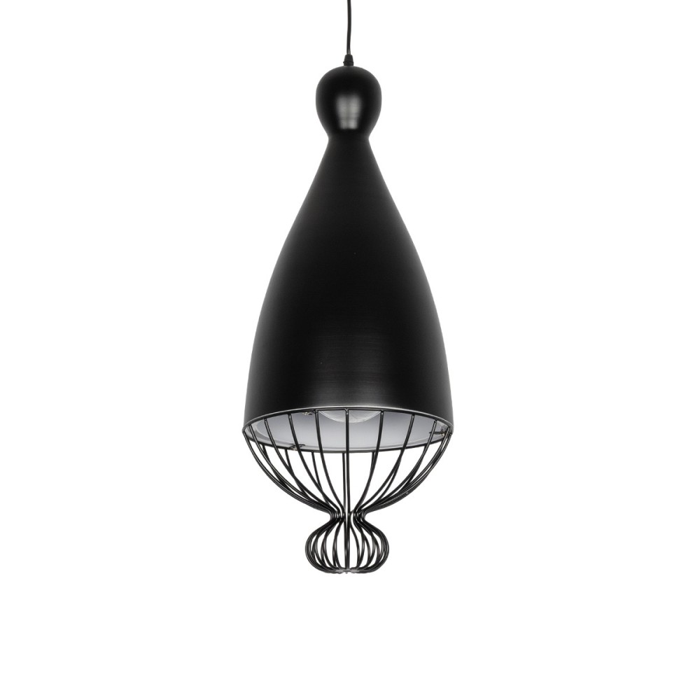 GLOBOSTAR® SOBRINO 999-0110 Vintage Κρεμαστό Φωτιστικό Οροφής με Ντουί 1 x E27 AC 220-240V IP20 - Μαύρο - Μ26 x Π26 x Υ70cm