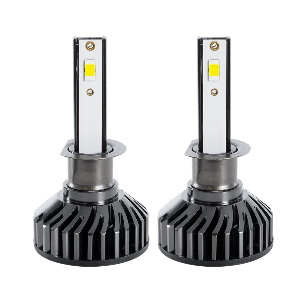 GLOBOSTAR® LEDKITF2 82020 Λάμπα H1 CANbus LED 30W/60W 3500lm/7000lm 360° DC 12-24V Αδιάβροχο IP65 Ψυχρό Λευκό 6000K - CREE COB Chip - Μ4 x Π4 x Υ7cm - Πακέτο 2 Τεμαχίων - 2 Χρόνια Εγγύηση