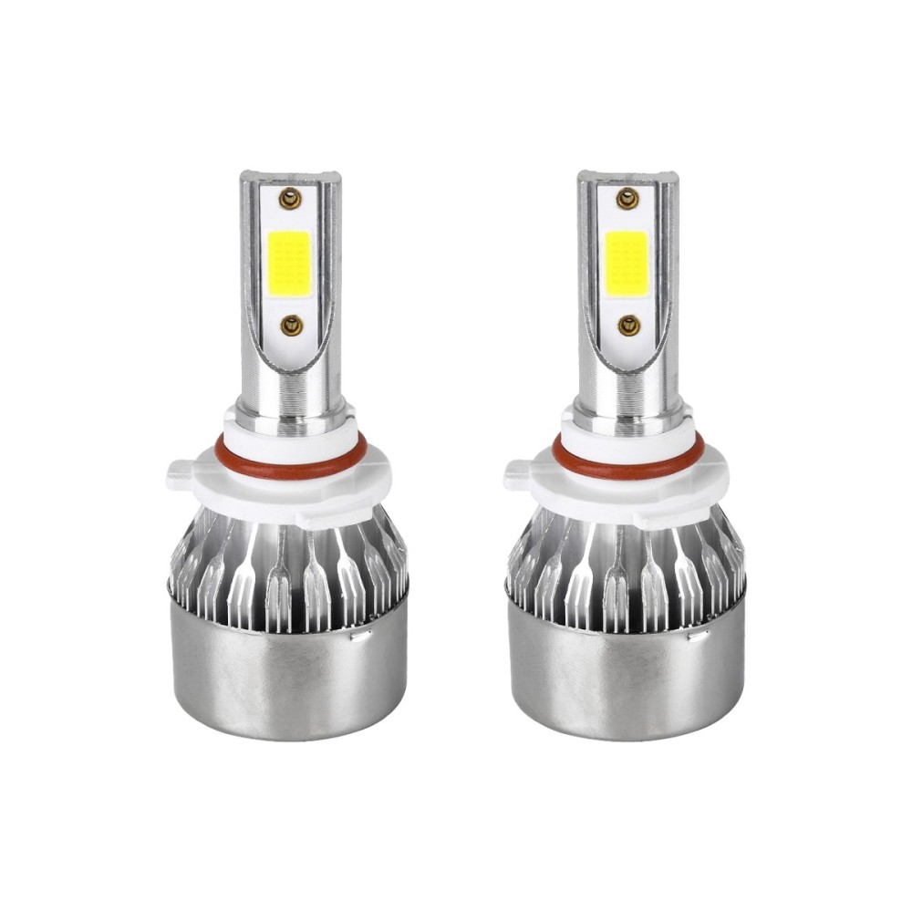 GloboStar® 82009 HB3 9005 C6 Line KIT Βασικού Φωτισμού Αυτοκινήτου & Φορτηγού 1st Generation Can-Bus Series LED CREE CXB COB 24W/48W 4800lm/9600lm DC 12V Αδιάβροχο IP65 Ψυχρό Λευκό 6000K