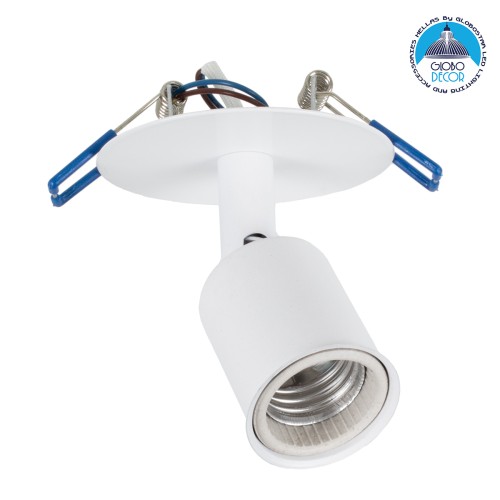 GLOBOSTAR® SARA 00848 Χωνευτό Φωτιστικό Οροφής με Ντουί 1 x E27 AC 220-240V IP20 - Λευκό - Μ8 x Π8 x Υ11cm / Q5.5cm