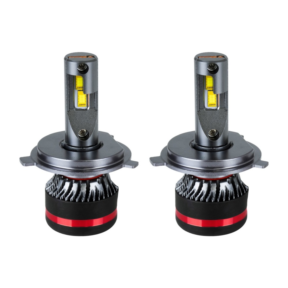 GloboStar® 82082 H4 HL Line KIT Βασικού Φωτισμού Αυτοκινήτου & Φορτηγού 3rd Generation Can-Bus Extreme Series LED CREE CXB COB 100W 24000lm DC 9-32V Αδιάβροχο IP67 Ψυχρό Λευκό 6000K