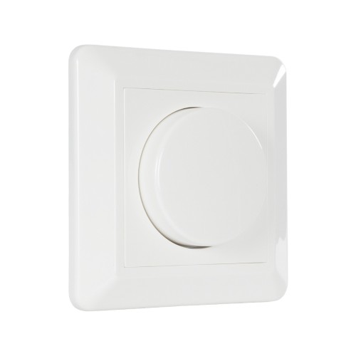 GloboStar® 999-0006 Ροοστάτης Dimmer Τοίχου LED AC100-240V 400W IP20 Μ8.4 x Π8.4 x Υ4.5cm