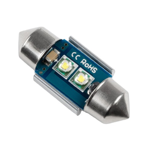 GloboStar® C5W 81324 Λάμπα Αυτοκίνητου 31mm FESTOON  3rd Generation Can-Bus Extreme Series LED 2 CREE XBD 1.95W 180lm 120° DC 12V IP20 Ψυχρό Λευκό 6000K