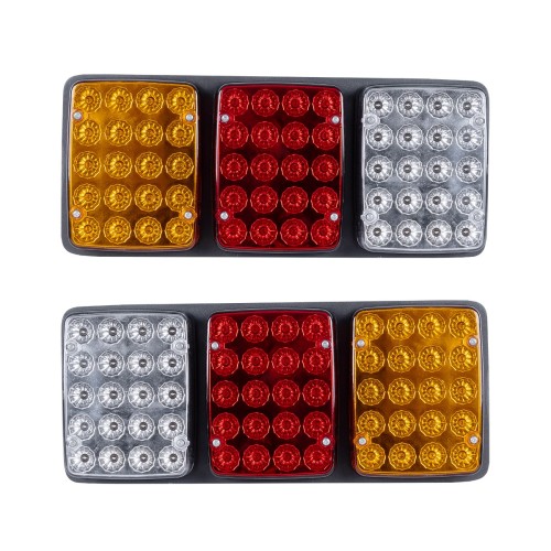 GLOBOSTAR® TAILIGHT 999-0260 Πίσω Φανάρι Οχημάτων LED 9W 360lm 180° DC 24V Αδιάβροχο IP66 Πορτοκαλί & Κόκκινο & Ψυχρό Λευκό 6000K - Μ33 x Π2.4 x Υ14cm - Πακέτο 2 Τεμαχίων - 1 Χρόνο Εγγύηση