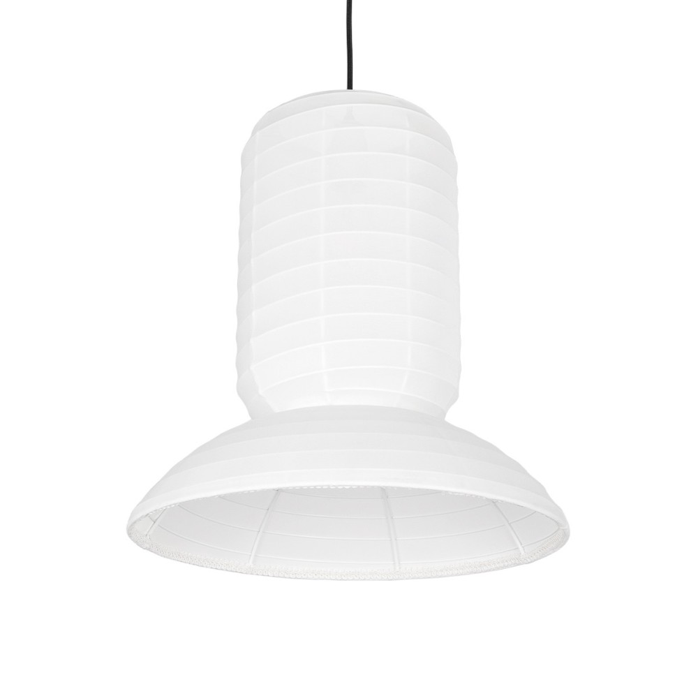 GLOBOSTAR® ROMINA 62002 Μοντέρνο Κρεμαστό Φωτιστικό Οροφής με Ντουί 1 x E27 AC 220-240V IP20 - Λευκό - Μ40 x Π40 x Υ42.5cm