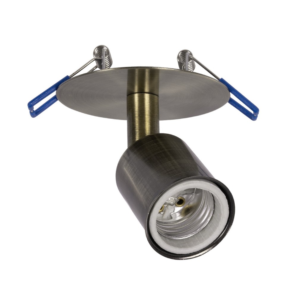 GLOBOSTAR® SARA 999-0062 Χωνευτό Φωτιστικό Οροφής με Ντουί 1 x E27 AC 220-240V IP20 - Μπρούτζινο - Μ8 x Π8 x Υ11cm / Q5.5cm