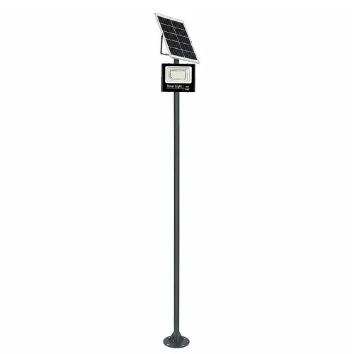GLOBOSTAR® HELIOS-280 GLB-000-0003 Μεταλλικός Γαλβανισμένος Στύλος Φωτισμού για Φωτοβολταϊκό Προβολέα Εξωτερικού Χώρου - RAL 7016 Γκρι Ανθρακί - Μ35 × Π25 × Υ280cm