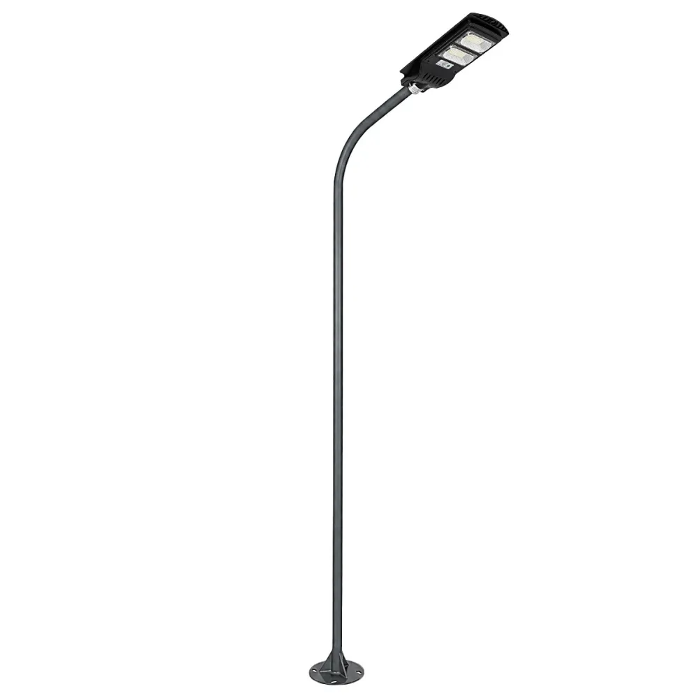 GLOBOSTAR® URBANO-280 GLB-000-0009 Μεταλλικός Γαλβανισμένος Στύλος Φωτισμού για Φωτοβολταϊκό Φωτιστικό Δρόμου Εξωτερικού Χώρου - RAL 7016 Γκρι Ανθρακί - Μ84 x Π25 x Υ280cm