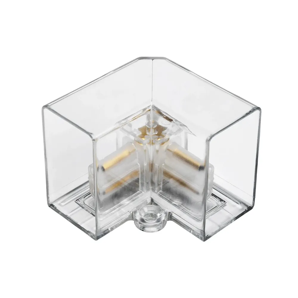 GLOBOSTAR® HEXON GLB-101-0094 Σύνδεσμος Γ 90° AC 220-240V IP20 - Διάφανο - Μ4.5 x Π4.5 x Υ4cm