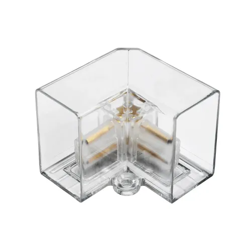 GLOBOSTAR® HEXON GLB-101-0094 Σύνδεσμος Γ 90° AC 220-240V IP20 - Διάφανο - Μ4.5 x Π4.5 x Υ4cm
