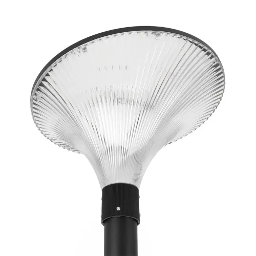 GLOBOSTAR® TOPIS GLB-103-0020 Φωτιστικό Κεφαλής Post Top Πλατείας/Πάρκου/Κήπου LED 50W 4500lm 360° AC 220-240V Αδιάβροχο IP65 Θερμό Λευκό 2700K - Sanan SMD Chip - Μαύρο Ματ - Μ50 x Π50 x Υ39cm - 3 Χρόνια Εγγύηση