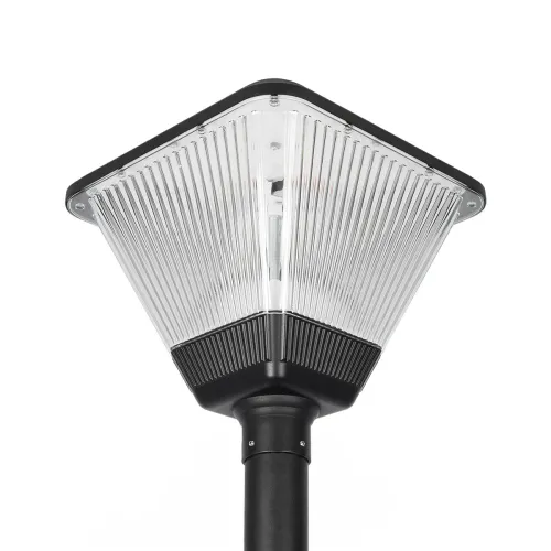 GLOBOSTAR® TOPIS GLB-103-0021 Φωτιστικό Κεφαλής Post Top Πλατείας/Πάρκου/Κήπου LED 50W 4500lm 360° AC 220-240V Αδιάβροχο IP65 Θερμό Λευκό 2700K - Sanan SMD Chip - Μαύρο Ματ - Μ45 x Π45 x Υ40cm - 3 Χρόνια Εγγύηση