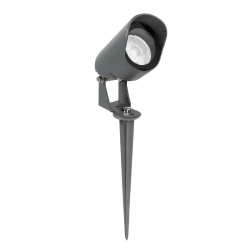 GLOBOSTAR® TREKO GLB-103-0026 Φωτιστικό Σποτ για Φυτά - Δέντρα με Βάση Κήπου / Καρφωτό LED 3W 270lm 5° DC 24V Αδιάβροχο IP65 Θερμό Λευκό 2700K - Sanan SMD Chip - Γκρι Ανθρακί Ματ - Μ5 x Π5 x Υ12cm - 3 Χρόνια Εγγύηση