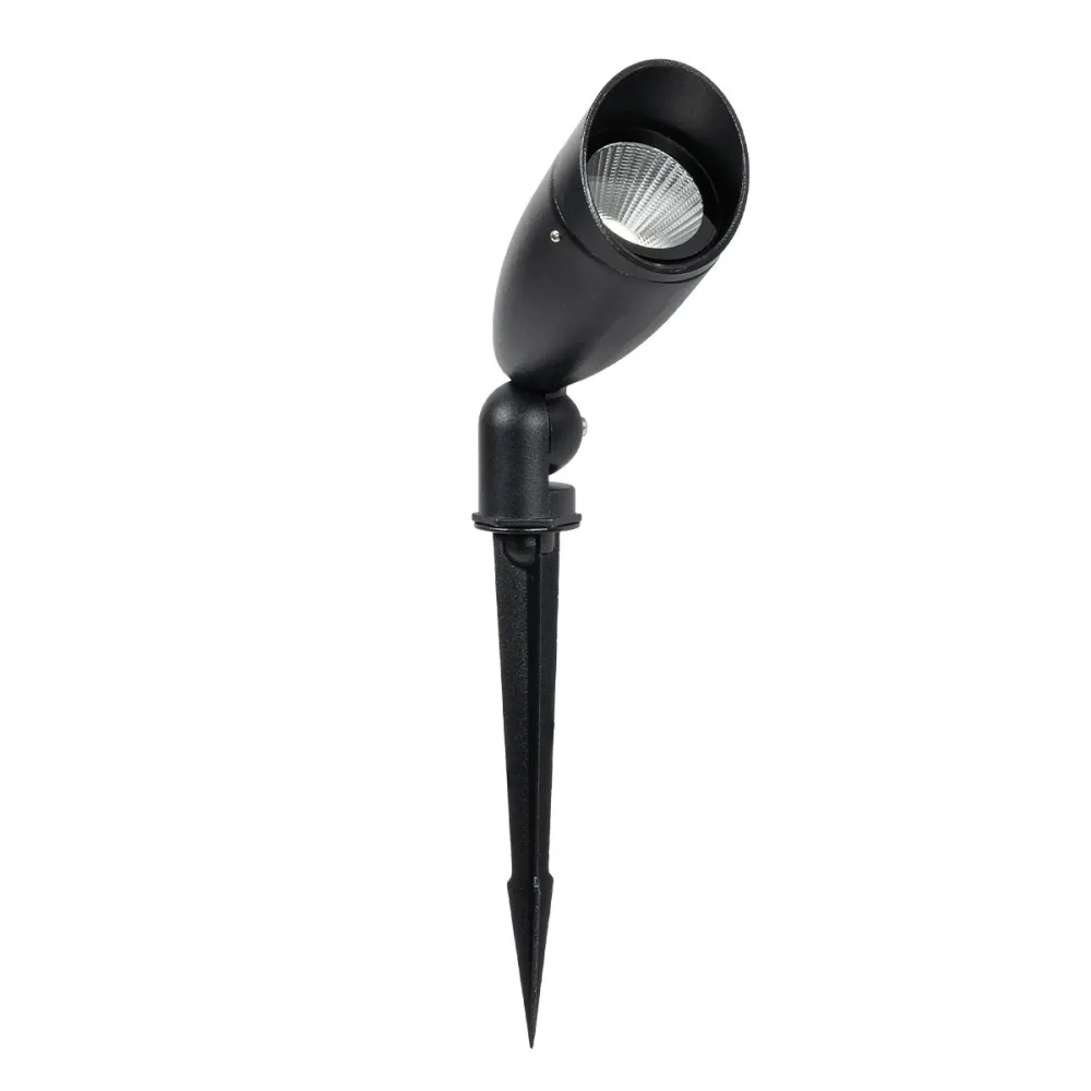 GLOBOSTAR® TRABI GLB-103-0028 Φωτιστικό Σποτ για Φυτά - Δέντρα με Βάση Κήπου / Καρφωτό LED 12W 1080lm 24° DC 24V Αδιάβροχο IP65 Θερμό Λευκό 2700K - Sanan SMD Chip - Μαύρο Ματ - Μ6.5 x Π6.5 x Υ18.5cm - 3 Χρόνια Εγγύηση