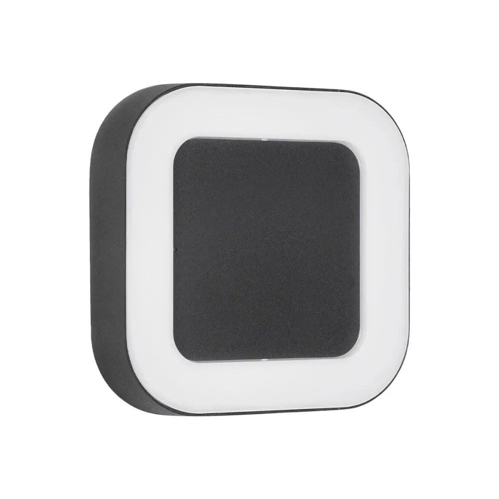 GLOBOSTAR® LINEART GLB-103-0039 Φωτιστικό Τοίχου / Απλίκα LED 18W 1620lm 120° AC 220-240V Αδιάβροχο IP65 Θερμό Λευκό 2700K - Sanan SMD Chip - Μαύρο Ματ - Μ20 x Π4.5 x Υ20cm - 3 Χρόνια Εγγύηση