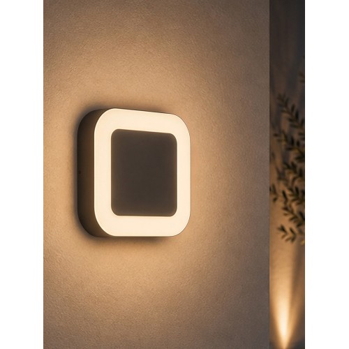 GLOBOSTAR® LINEART GLB-103-0039 Φωτιστικό Τοίχου / Απλίκα LED 18W 1620lm 120° AC 220-240V Αδιάβροχο IP65 Θερμό Λευκό 2700K - Sanan SMD Chip - Μαύρο Ματ - Μ20 x Π4.5 x Υ20cm - 3 Χρόνια Εγγύηση