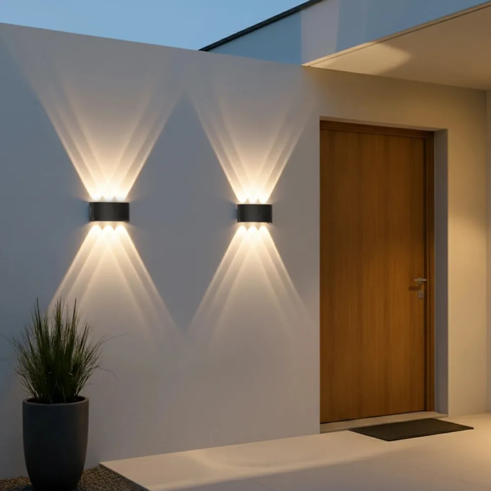 kelvo® SIXOAD KLV-101-0009 Φωτιστικό Τοίχου / Απλίκα LED 18W 1980lm 30° AC 220-240V Αδιάβροχο IP65 Φυσικό Λευκό 4500K - CREE XPE Chip & TÜV SÜD Driver - Μαύρο Ματ - Μ17 x Π4 x Υ8cm - 5 Χρόνια Εγγύηση