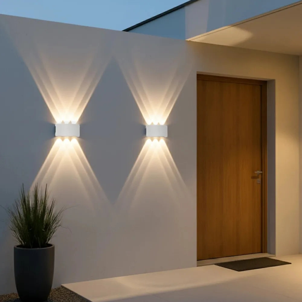 kelvo® SIXOAD KLV-101-0011 Φωτιστικό Τοίχου / Απλίκα LED 18W 1980lm 30° AC 220-240V Αδιάβροχο IP65 Φυσικό Λευκό 4500K - CREE XPE Chip & TÜV SÜD Driver - Λευκό Ματ - Μ17 x Π4 x Υ8cm - 5 Χρόνια Εγγύηση
